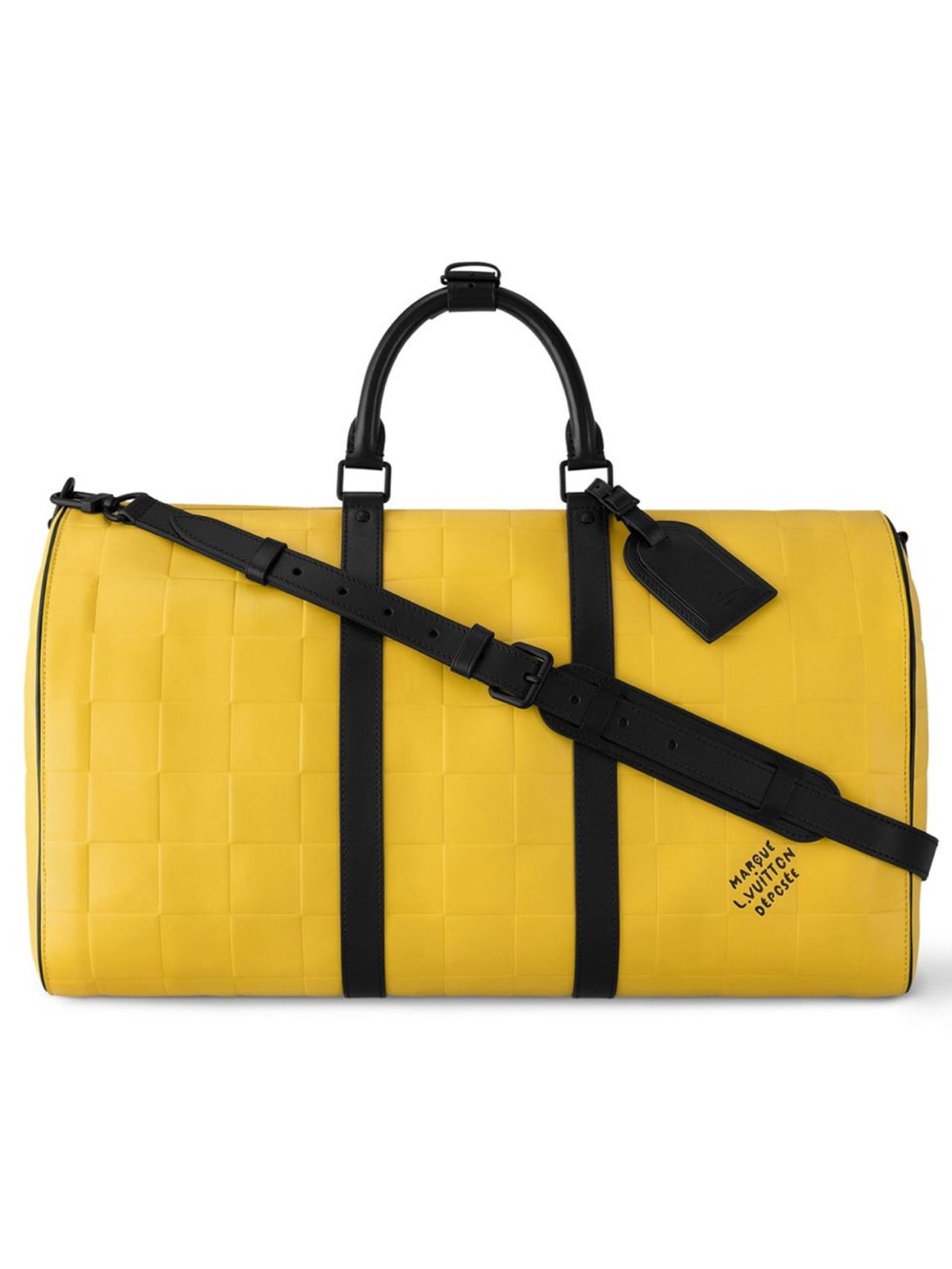 NEW Louis Vuitton Yellow Damier Scuba Keepall Bandoulière 50 *Limited Edition*